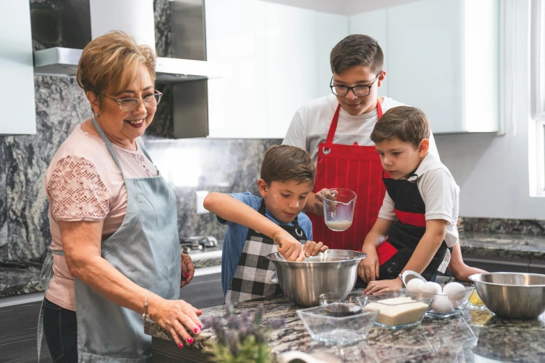 a group of people in a kitchen preparing food, blanca alvarez, avatar image, family photo, fan favorite