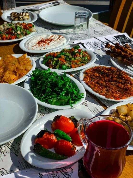 a number of plates of food on a table, dau-al-set, ayanamikodon and irakli nadar, 15081959 21121991 01012000 4k, color photo, seasonal