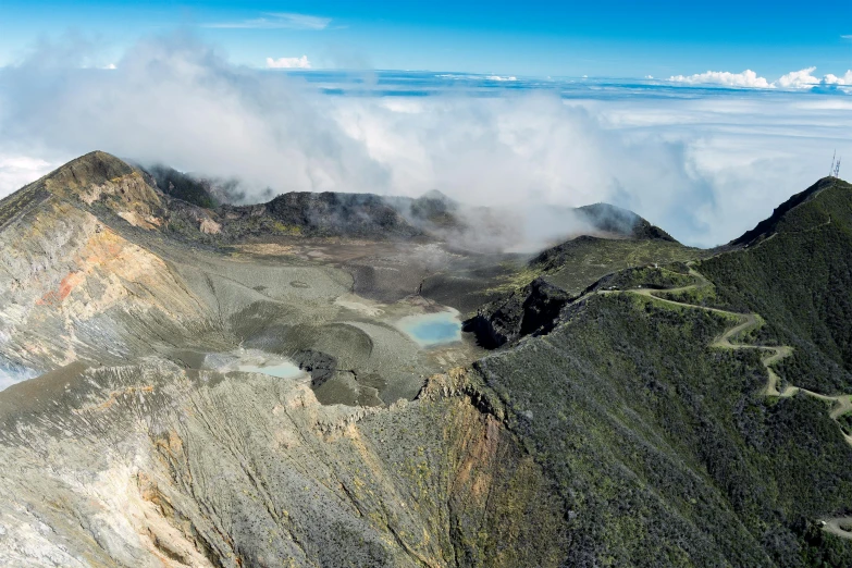 a mountain view from a very high point