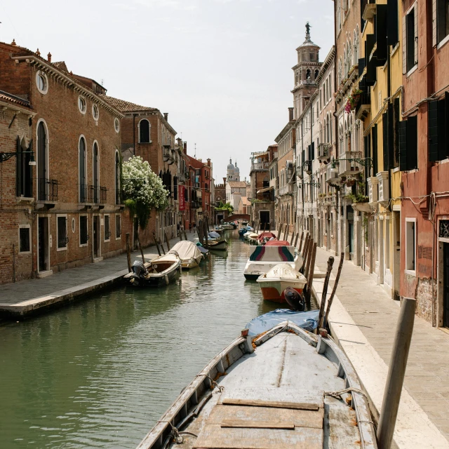 a boat that is sitting in the water, by Canaletto, pexels contest winner, shady alleys, john pawson, thumbnail