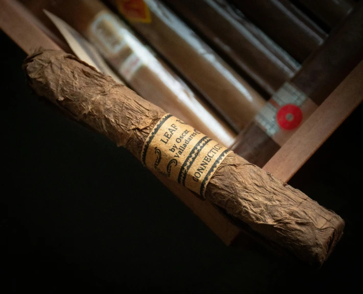 a cigar with the label of the president on it