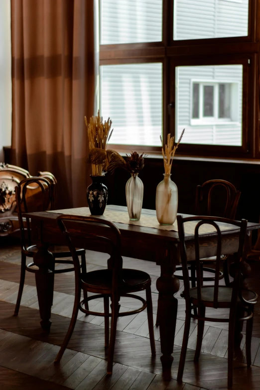 a living room filled with furniture and a large window, by Andries Stock, unsplash, renaissance, dining table, saloon, background image, soviet interior