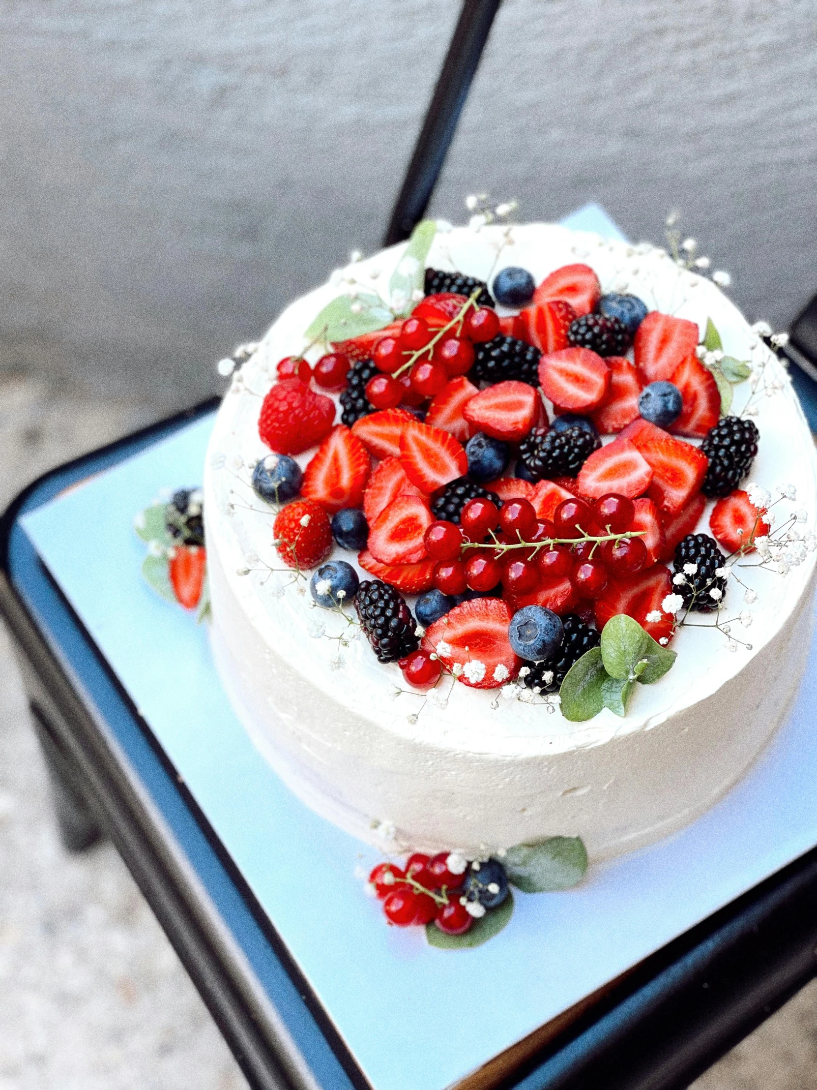 a close up of a cake with berries on it, by Niko Henrichon, hurufiyya, 🎀 🗡 🍓 🧚, profile image