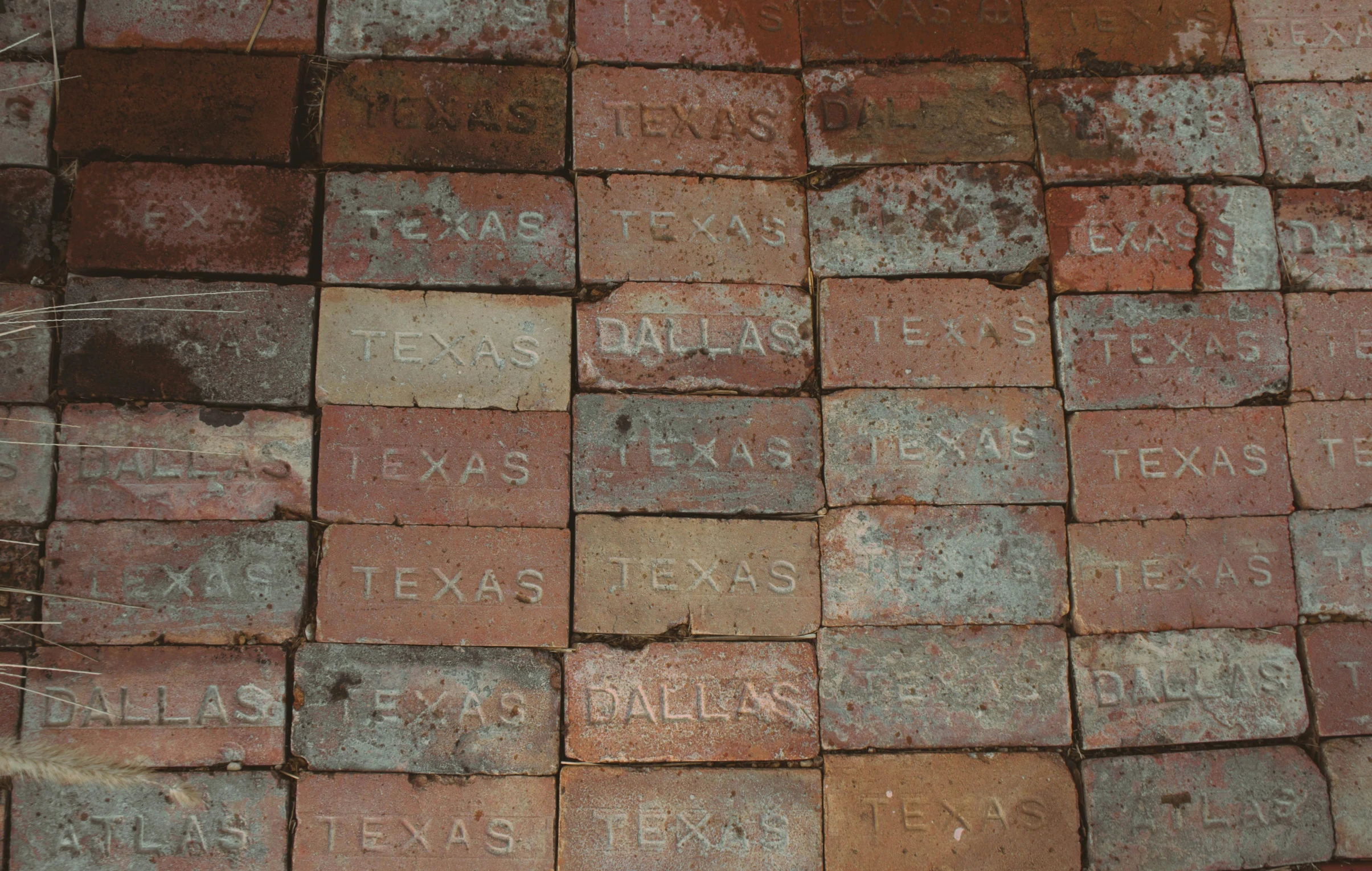 the old bricks with signs are written on