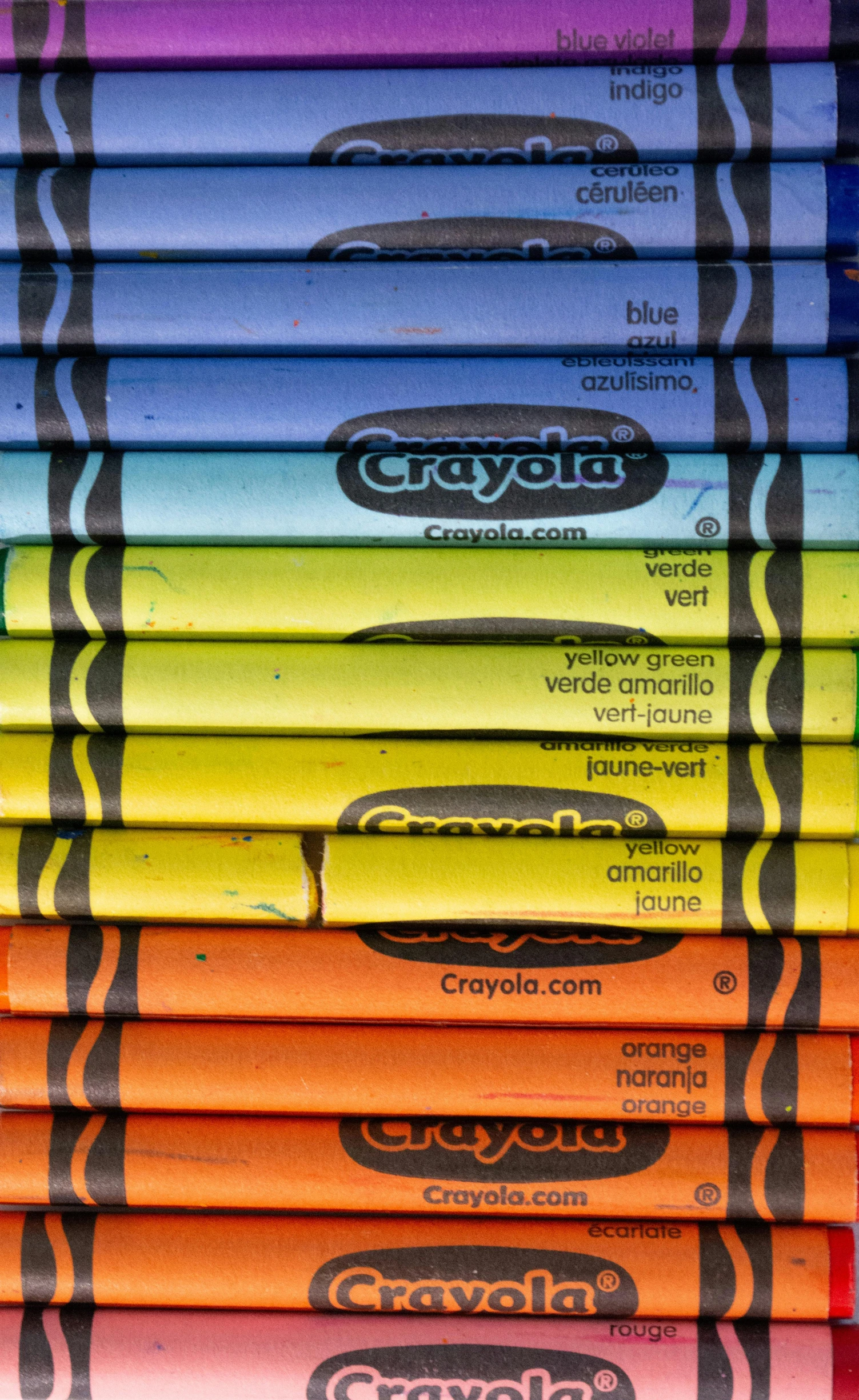 a stack of crayons sitting on top of each other, inspired by Craola, taken in the late 2000s, ap photo, paul barson, sports photo
