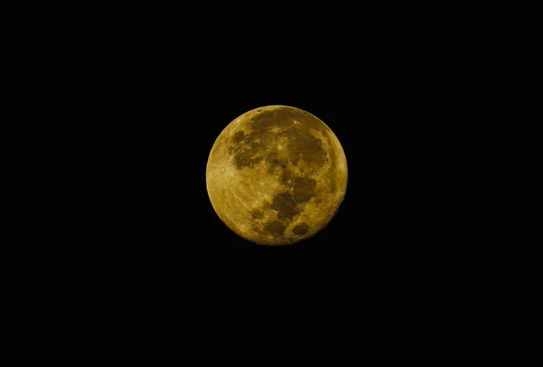 a full moon is seen in the dark sky, an album cover, pexels, minimalism, yellow, shot on sony alpha dslr-a300, gold, ( ( dark skin ) )