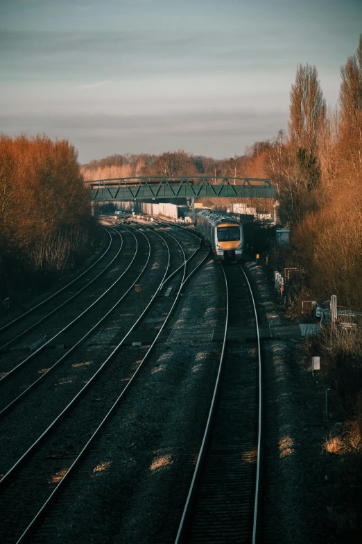 the train is pulling in to the tracks