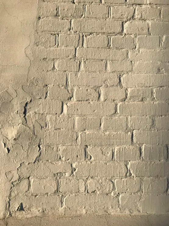 a very large wall that has been painted white