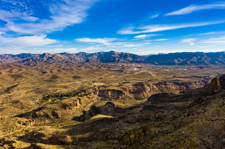 this is the view of mountains from a high altitude peak