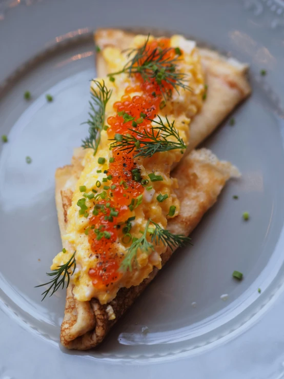 an image of two pieces of pizza on a plate