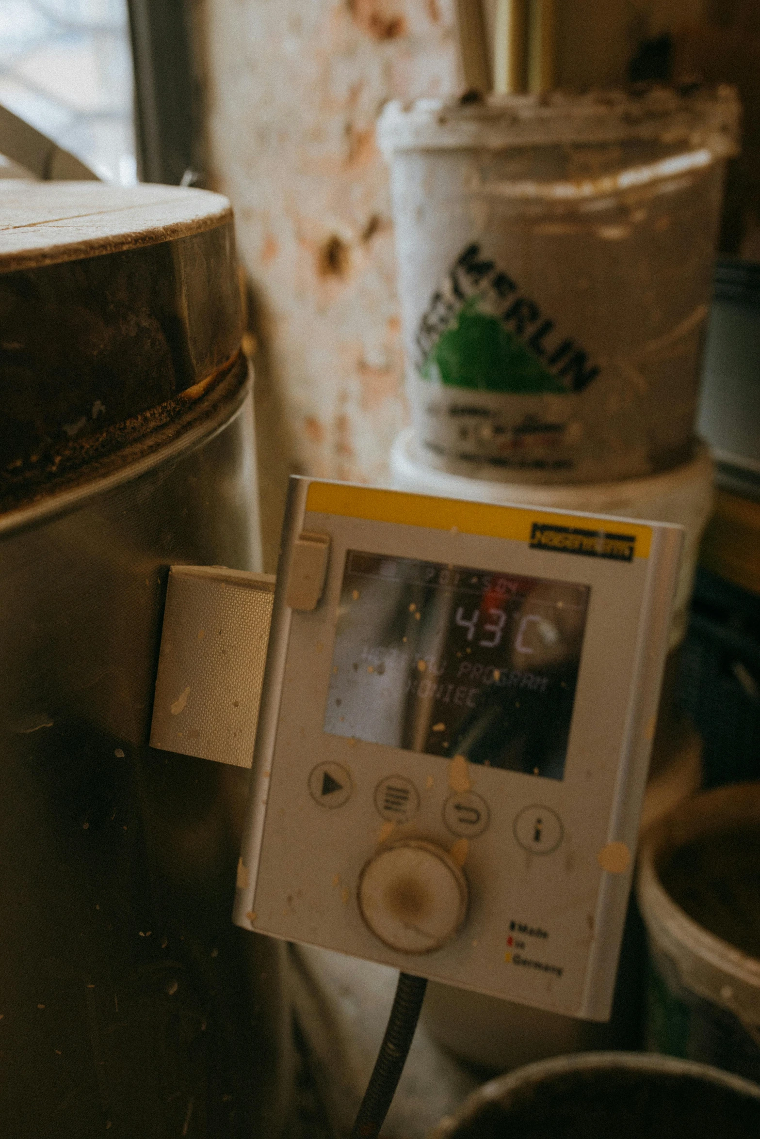 a machine that is sitting on top of a counter, a portrait, unsplash, process art, woodfired, yeast, control panel, promo image