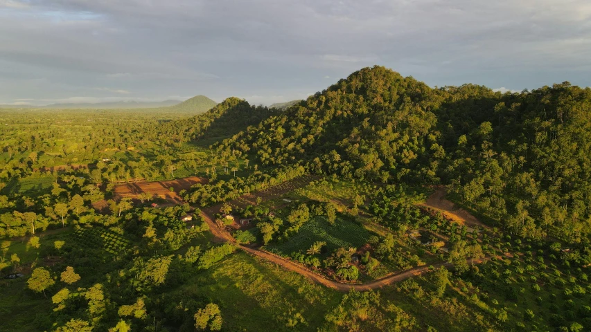 a dirt road that leads to the top of a hill