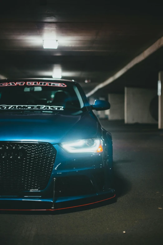 a black car with the word team speed painted on it