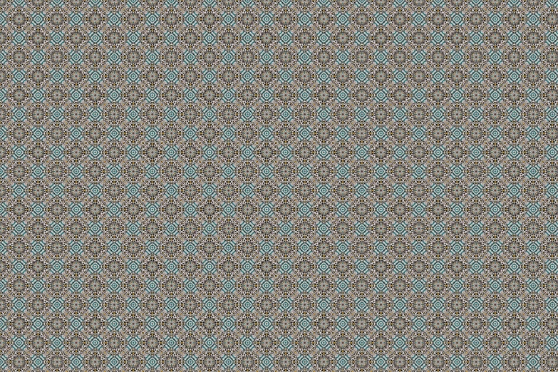 a brown and blue pattern on fabric, a mosaic, inspired by Maties Palau Ferré, deviantart, generative art, cross hatched, oriental wallpaper, light grey-blue eyes, pixel sorted