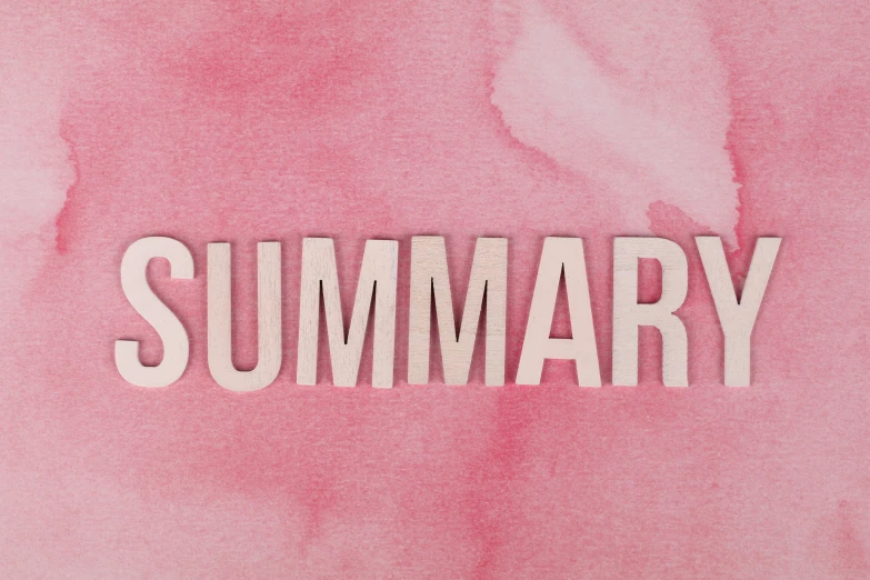 a pink watercolor background with the word summary written on it, by Juliette Wytsman, pexels contest winner, visual art, a wooden, felt, runway, sony pictures animation