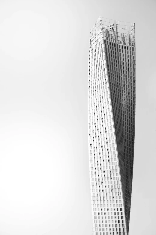 a black and white photo of a tall building, by Zha Shibiao, pexels contest winner, high key detailed, tail fin, monochrome:-2, angular minimalism