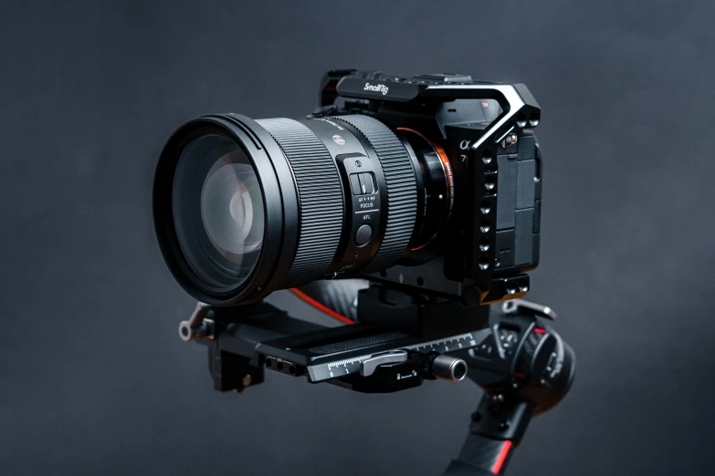 a close up of a camera on a tripod, redshift houdini, high quality product image”, medium wide front shot, b - roll