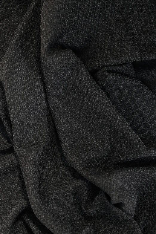 a close up of a black fabric, wearing black clothes, in gunmetal grey, gunmetal grey, cheeks