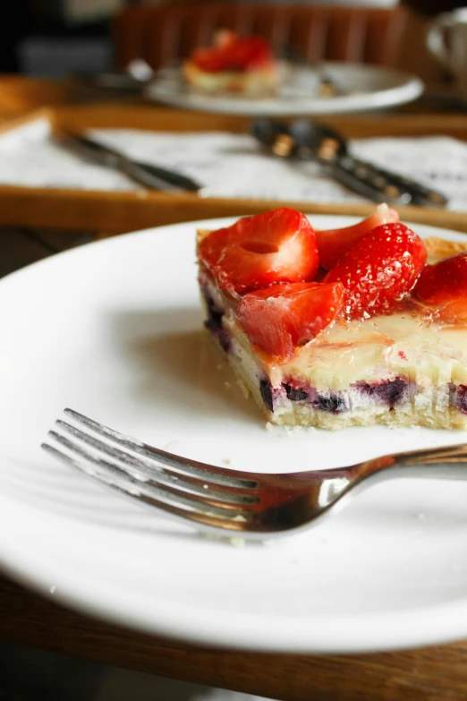 a piece of cake on a plate with a fork, profile image