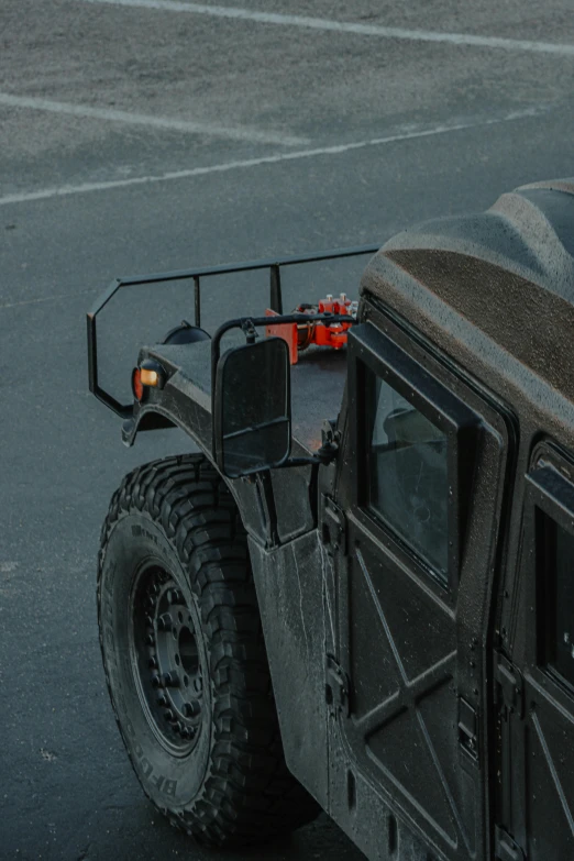 a very nice off road vehicle in the rain