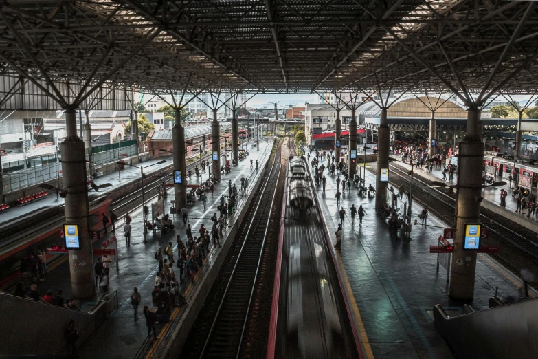 a train station filled with lots of people, by Alejandro Obregón, pexels contest winner, hyperrealism, square, futuristic sao paulo, high quality photo, thumbnail