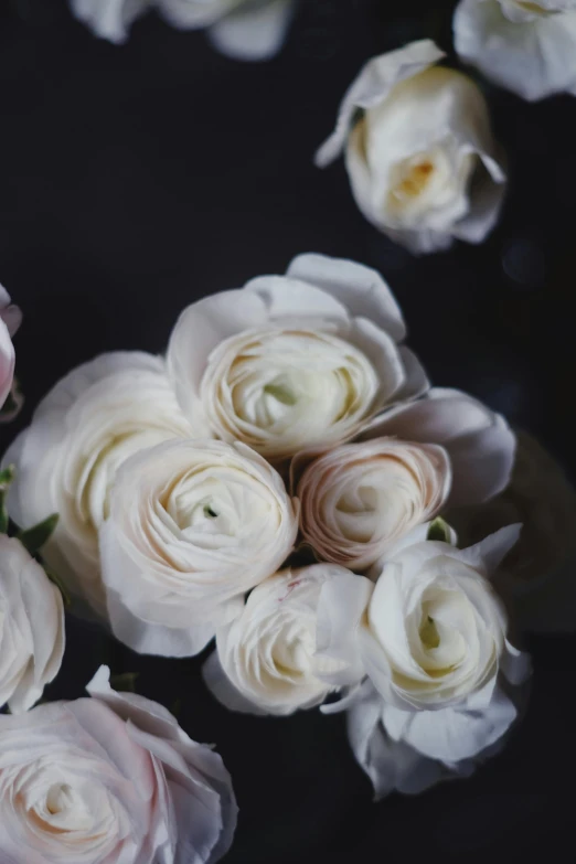 roses on the table and one big bunch