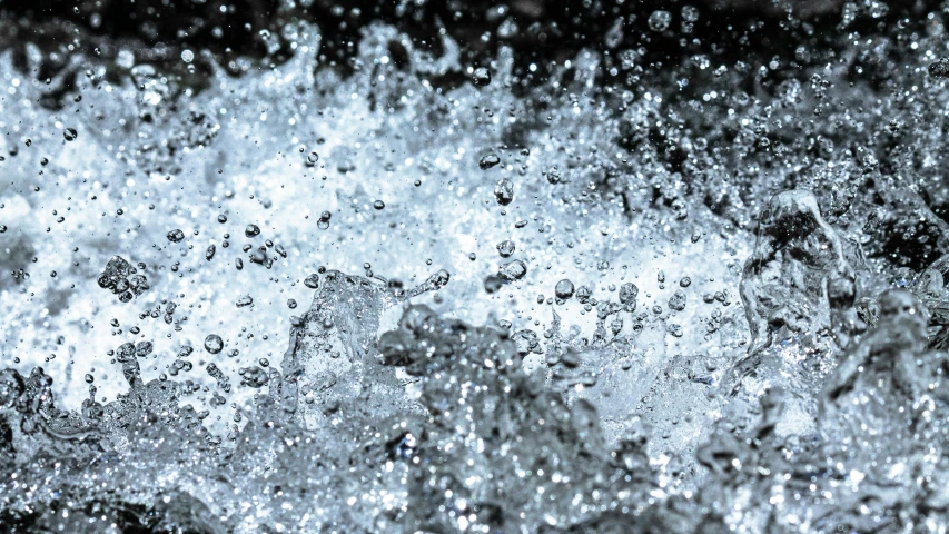 a close up view of a stream of water, by Niko Henrichon, explosive bubbles, high quality product image”