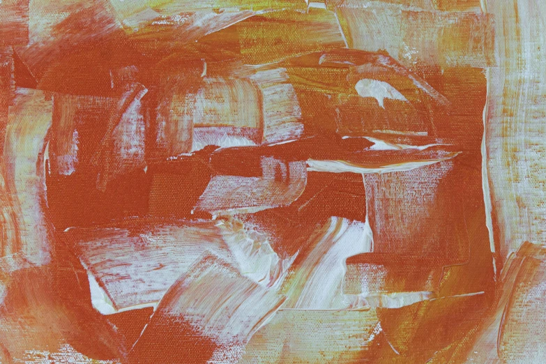 a close up of a painting on a piece of paper, pexels, abstract expressionism, orange and white, 144x144 canvas, ai - generated art, graphic art