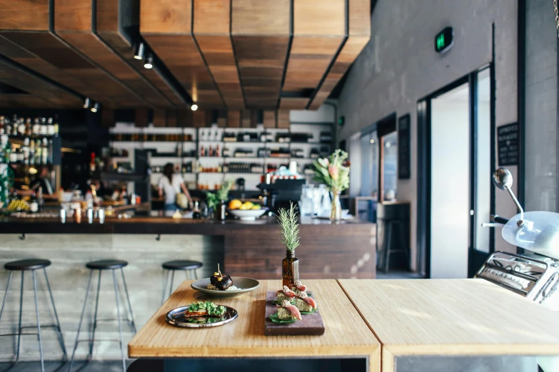 a very pretty table in a room with a nice decor