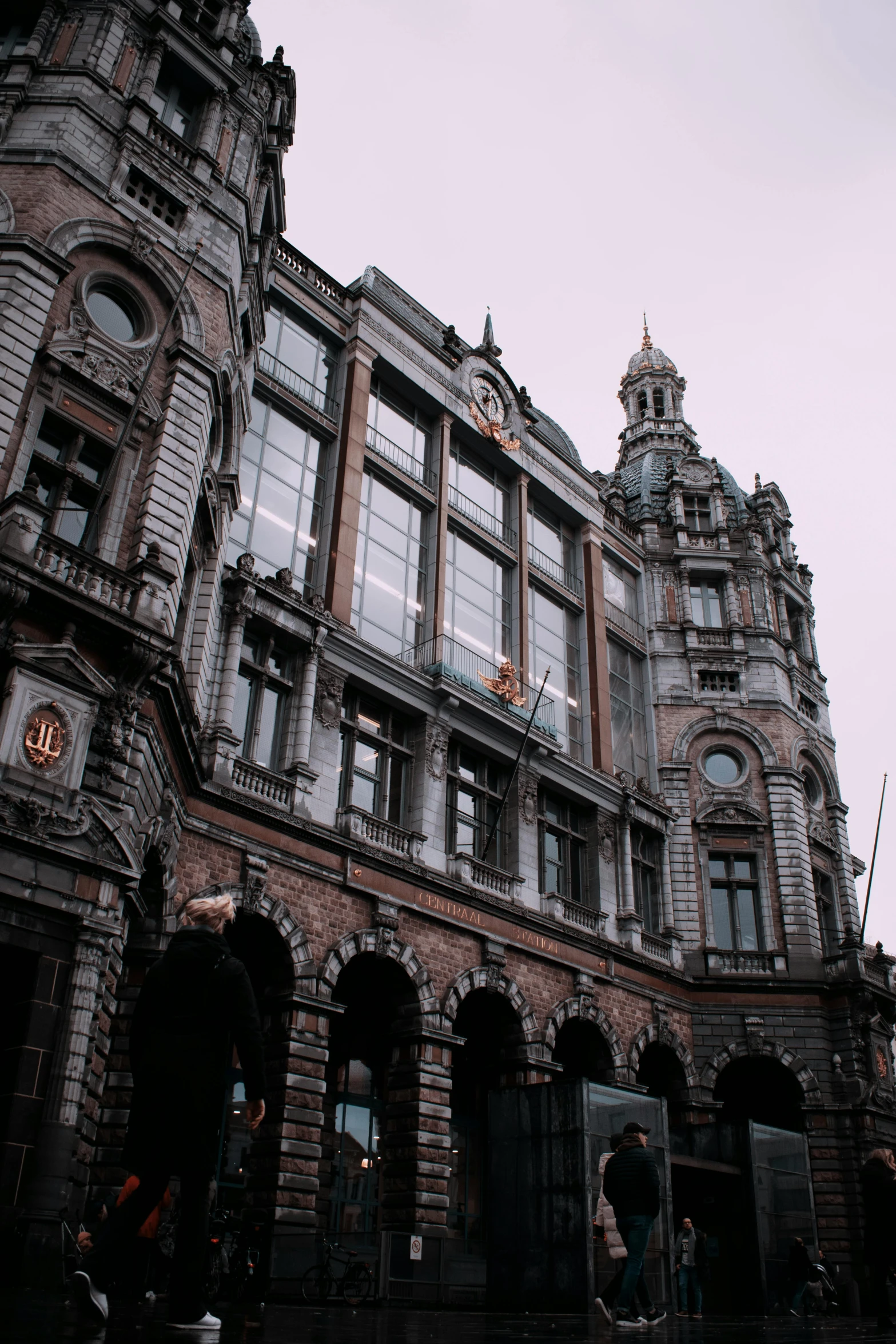 the building is made of old european brick