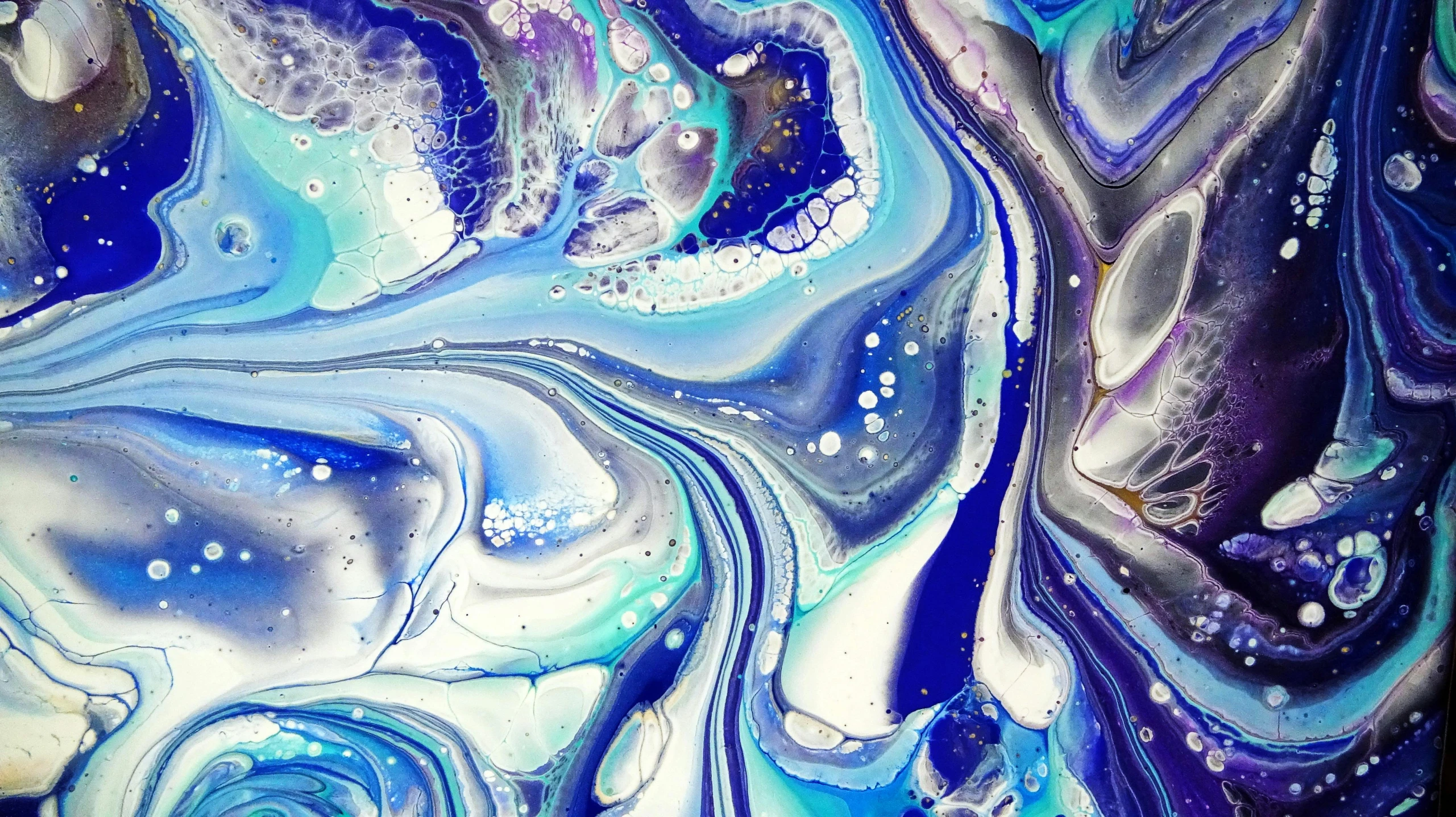 a close up of a blue and purple painting, inspired by Ursula Edgcumbe, reddit, detailed white liquid, all marble, 'groovy', ilustration