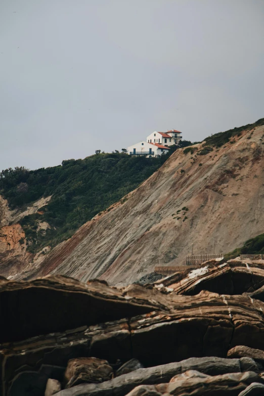 the house is on top of the hill