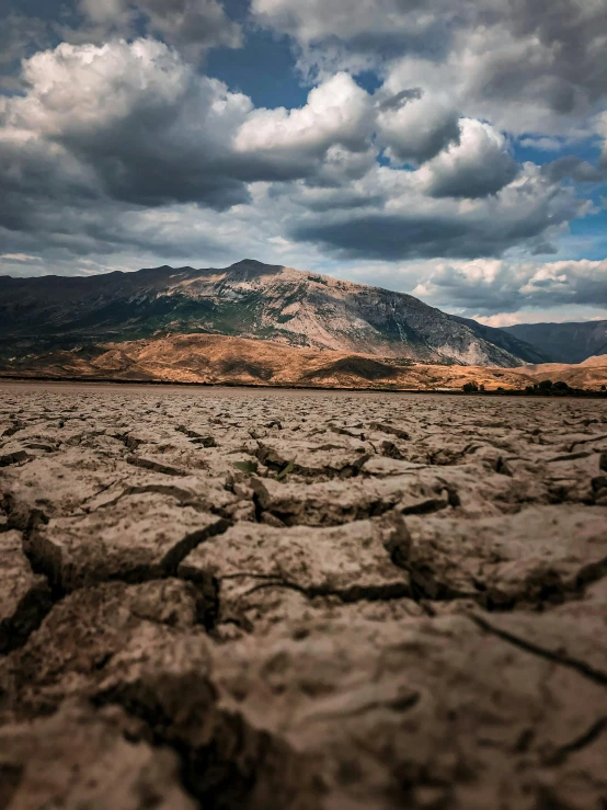 the sky is partly cloudy above the ground