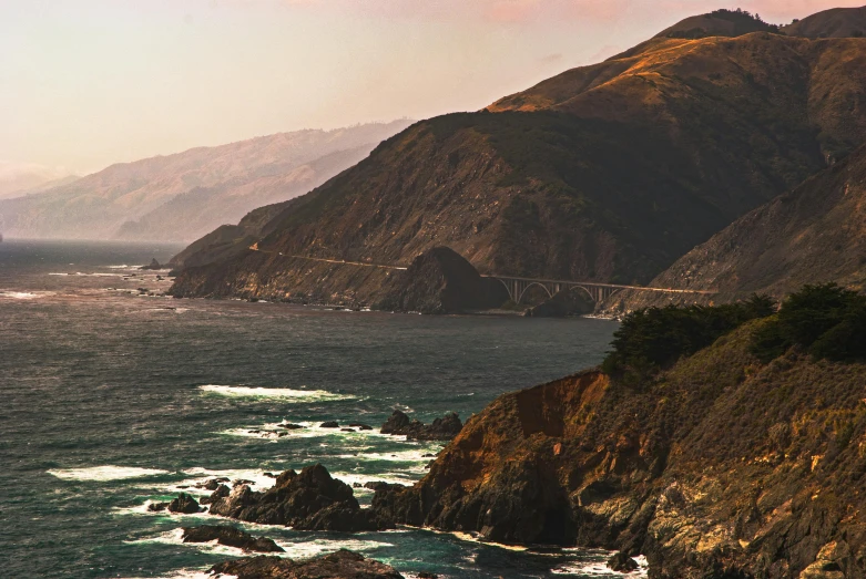 a po taken from the coast of a long cliff