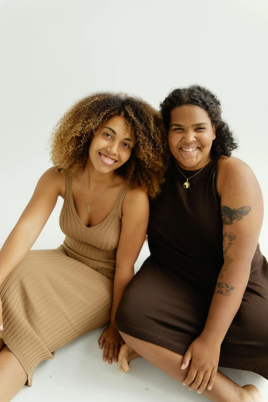 two women are posing for a picture together