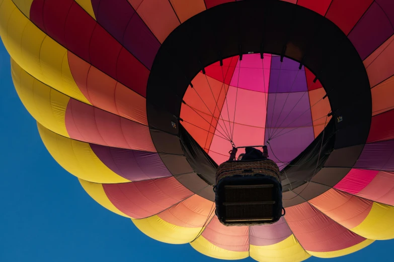 the  air balloon in the sky is colored