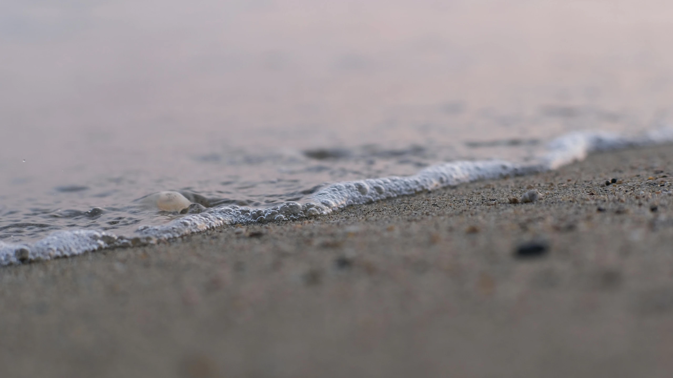 the ocean has water and sand in it