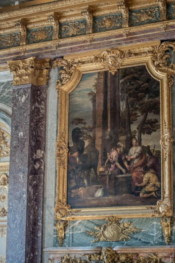 paintings and artwork inside a castle building
