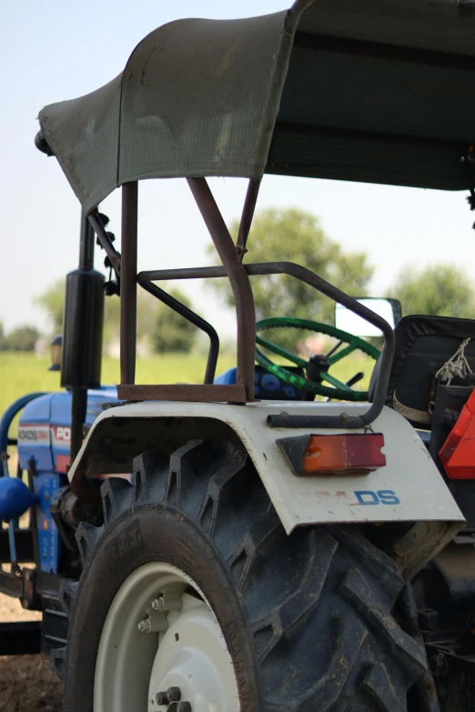 this is a close up image of an old tractor