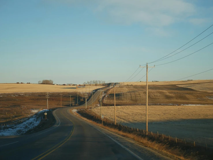 the street in the picture looks empty and empty