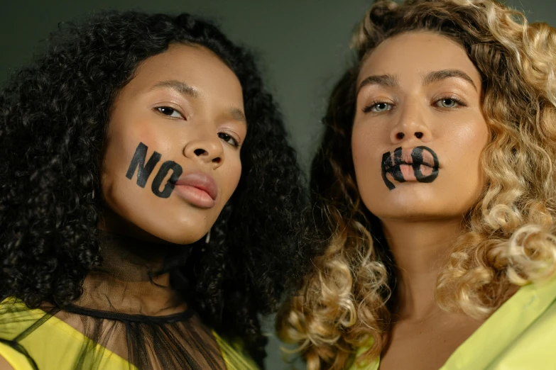 two young women wearing no makeup