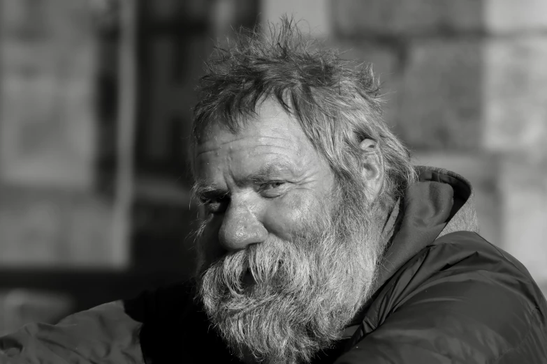 a man with a large beard in a parka