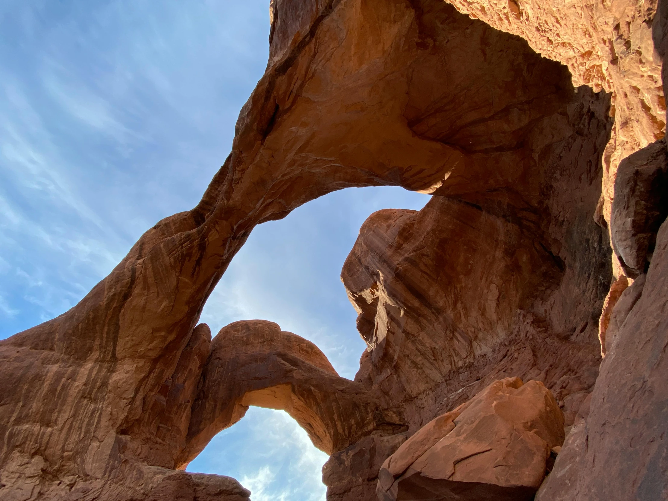 the window in the rock formation is the only thing visible from the entrance