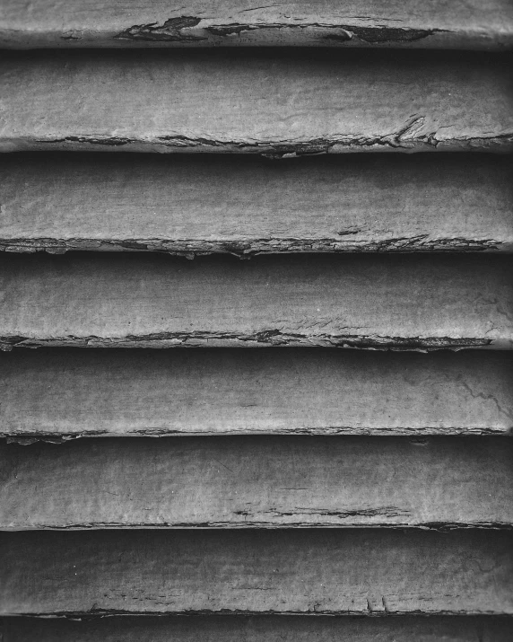 a black and white po of blinds of a building