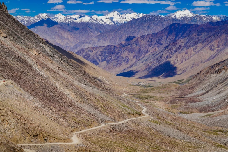 the mountain pass of the incasco and san cristo with the view of snow capped peaks