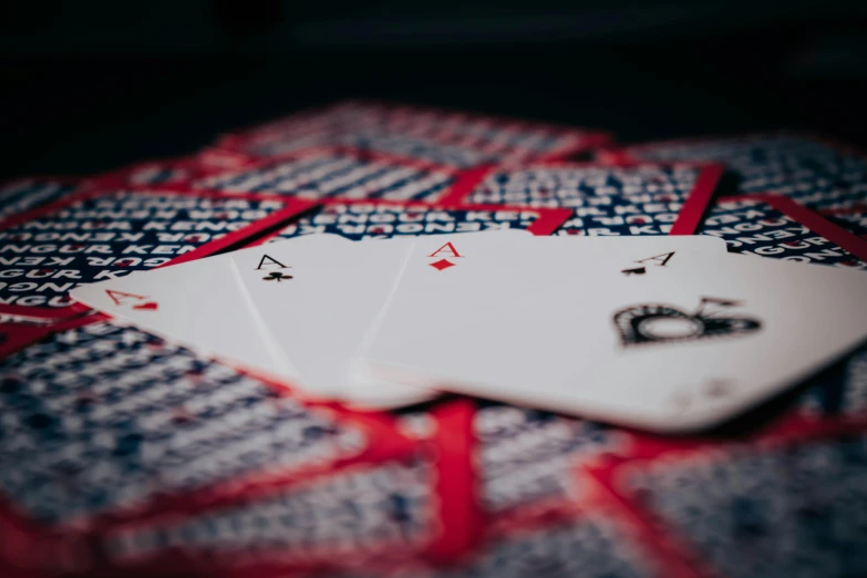 playing cards laid on top of each other