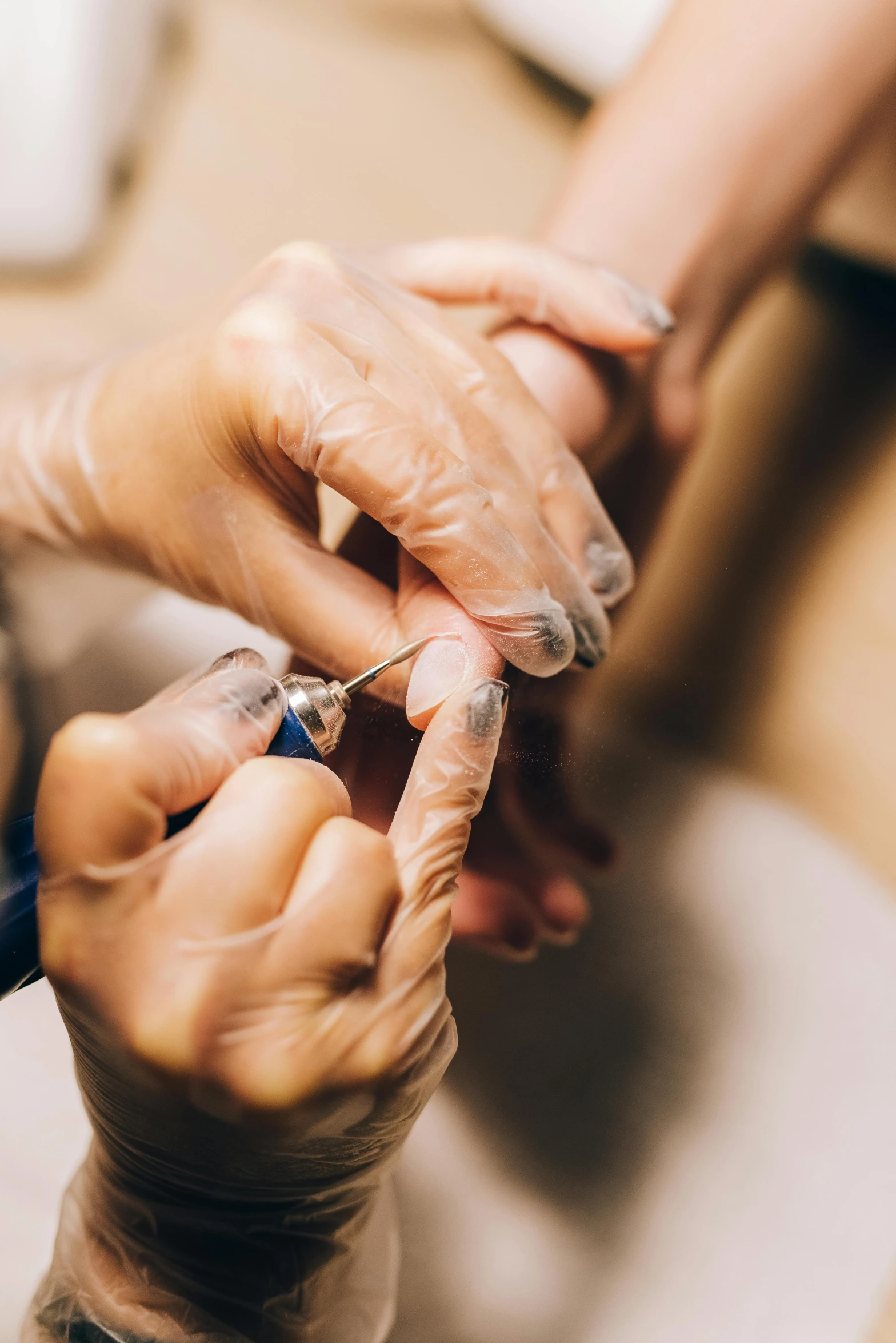 two people doing different things on their hands