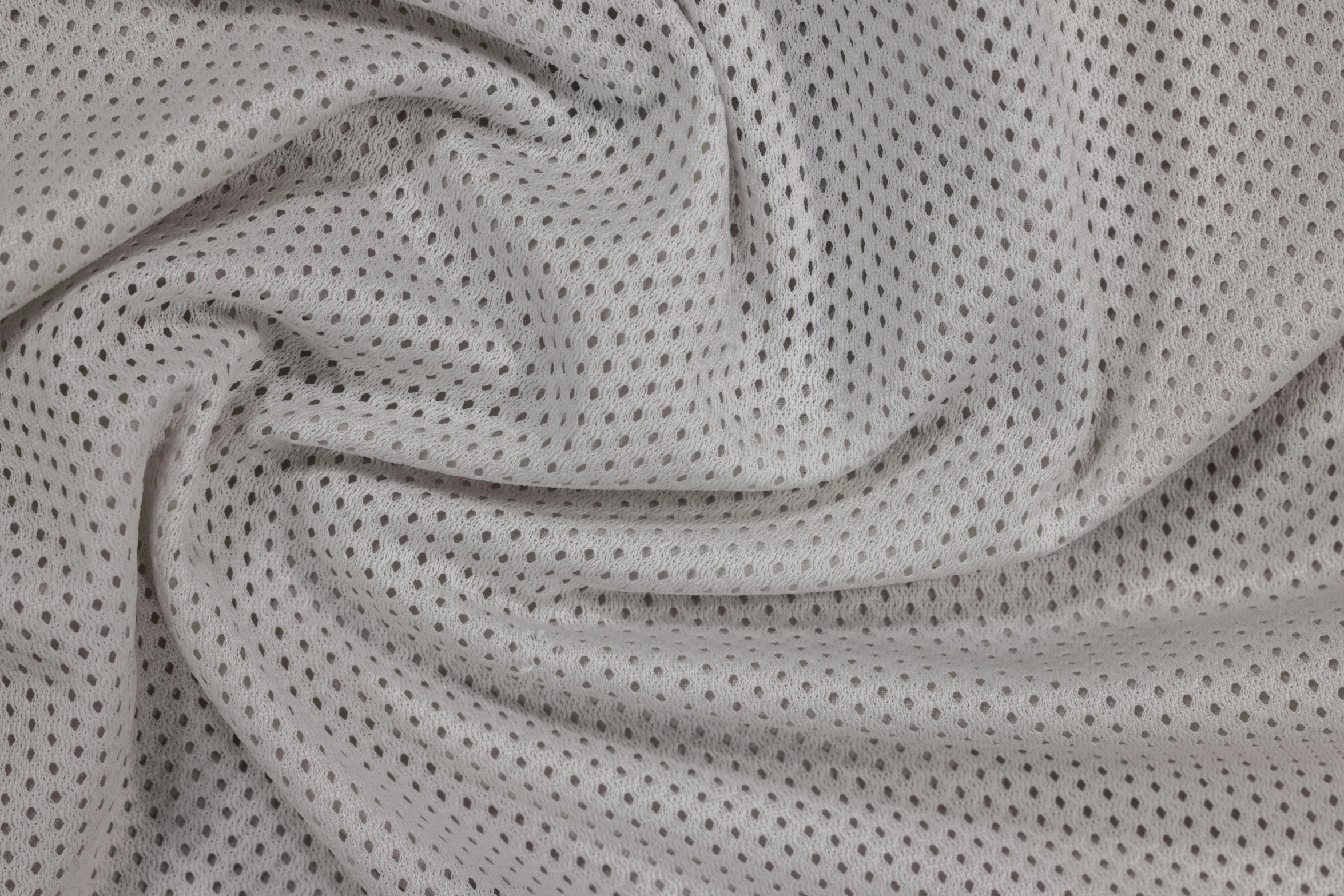 white and black mesh fabric closeup for clothing