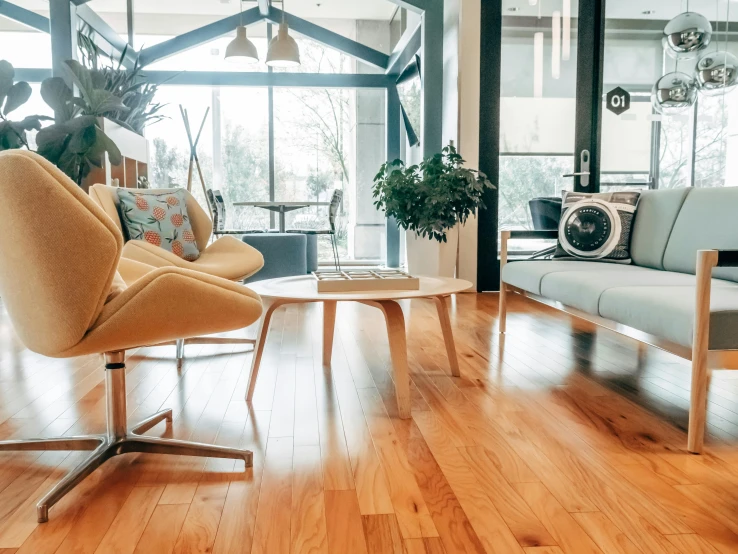 a couch and chair in a room