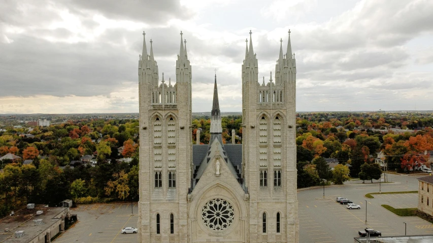 large, ornate cathedral on the top of a hill